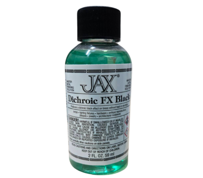 美國JAX 染黑銅綠劑 (黃銅有雙色效果) 2oz (60ml),(銅/青銅只會變黑) SC-DICHROIC FX BLACK